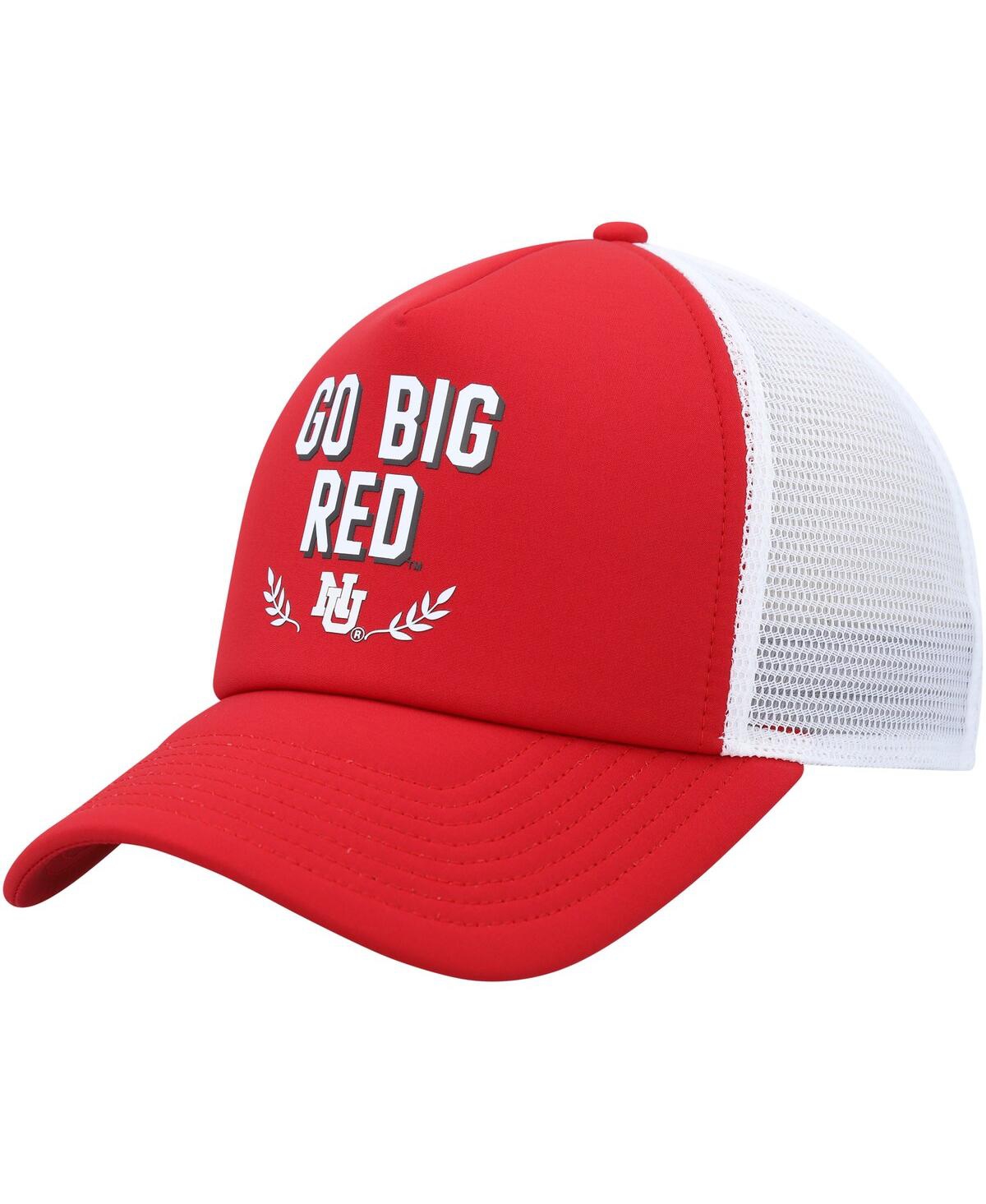Adidas Originals Men's Adidas Scarlet Nebraska Huskers Phrase Foam Front Trucker Adjustable Hat