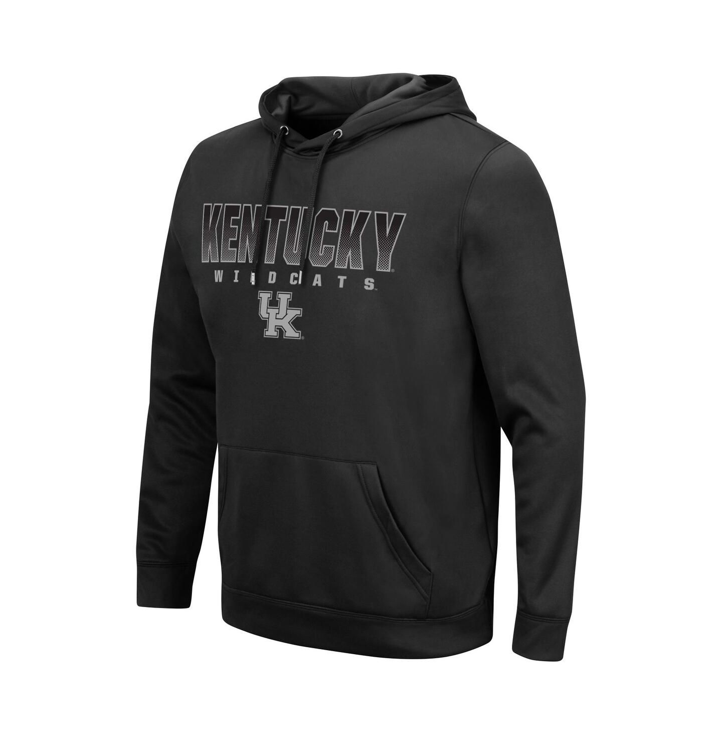 Мужское худи Colosseum Black Kentucky Wildcats Blackout 3.0 Pullover — фото 2