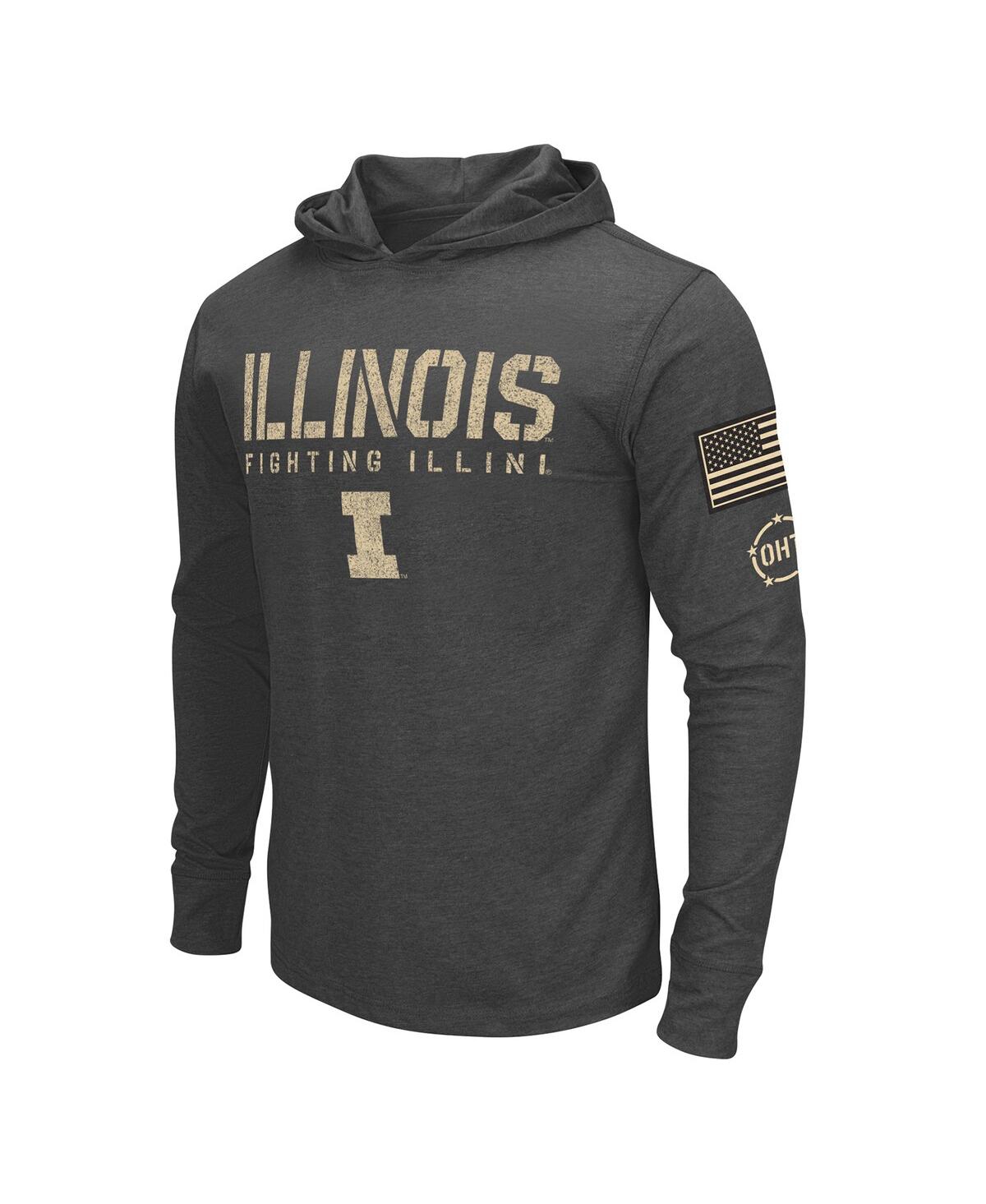Colosseum Men's  Charcoal Distressed Illinois Fighting Illini Team Oht Military-inspired Appreciation In Charcoal
