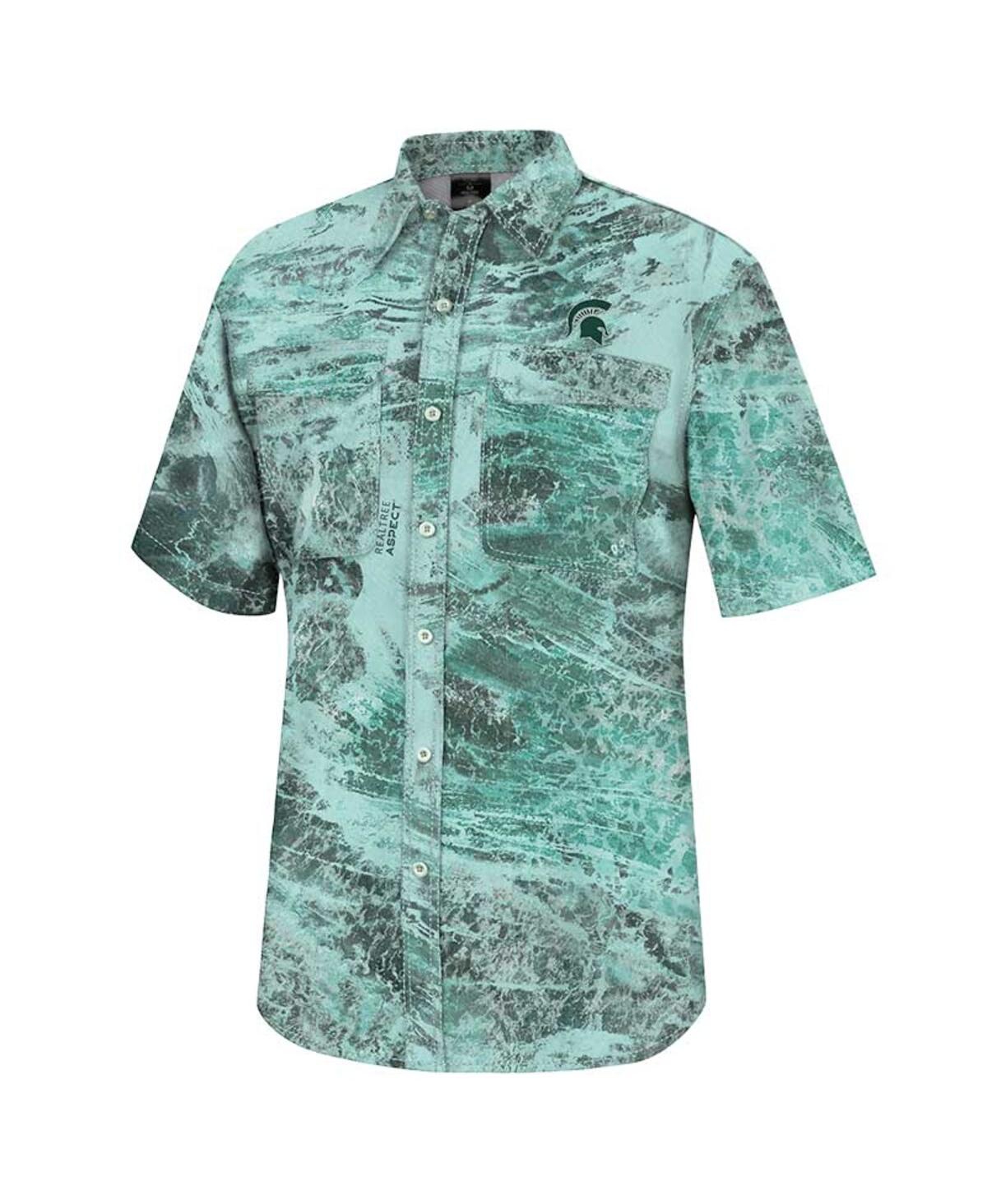 Shop Colosseum Men's  Green Michigan State Spartans Real Tree Aspect Charter Full-button Fishing Shirt