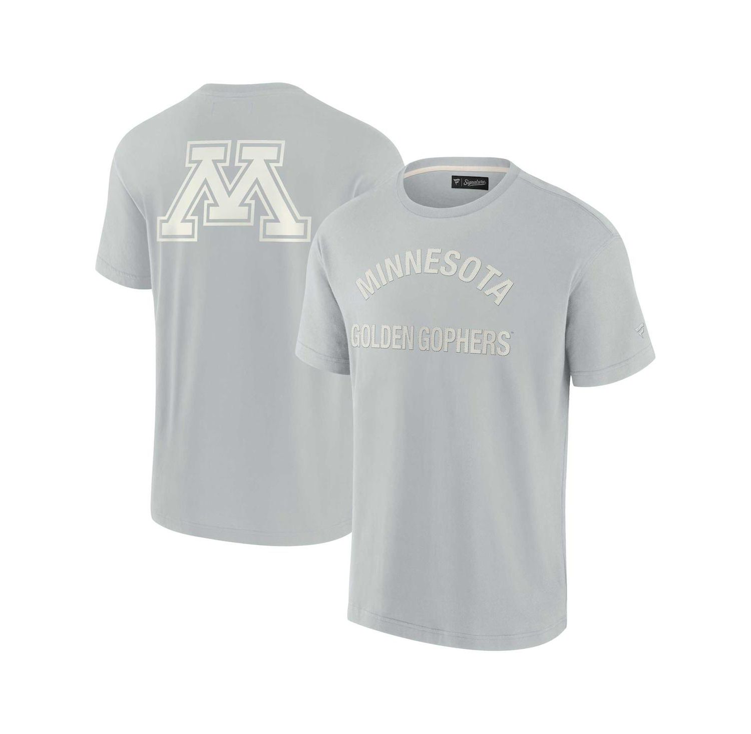Men's and Women's Gray Minnesota Golden Gophers Super Soft Short Sleeve T-shirt