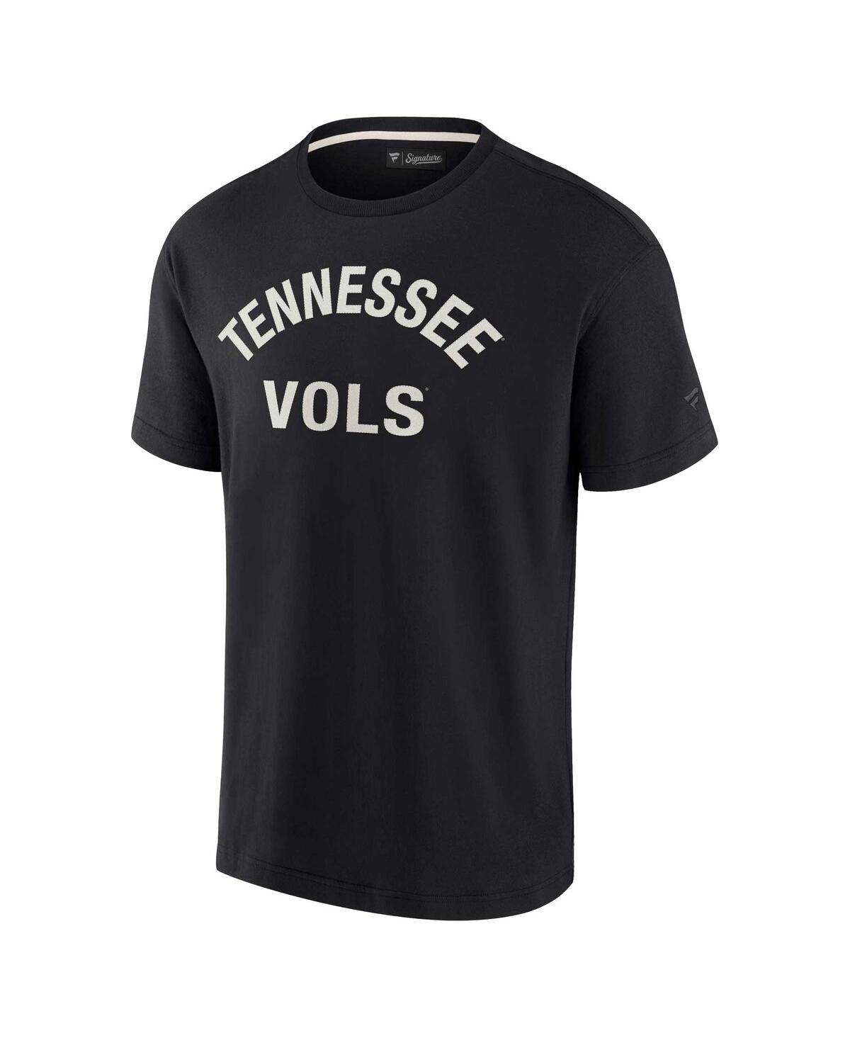 Shop Fanatics Signature Men's And Women's  Black Tennessee Volunteers Super Soft Short Sleeve T-shirt