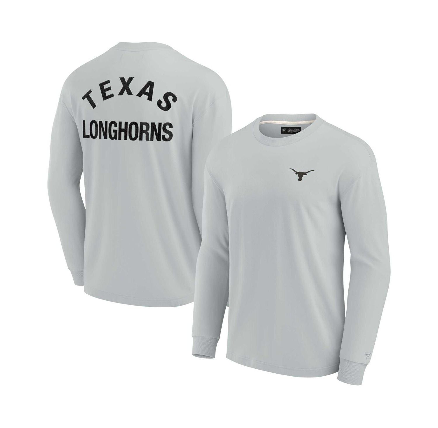 Men's and Women's Gray Texas Longhorns Super Soft Long Sleeve T-shirt