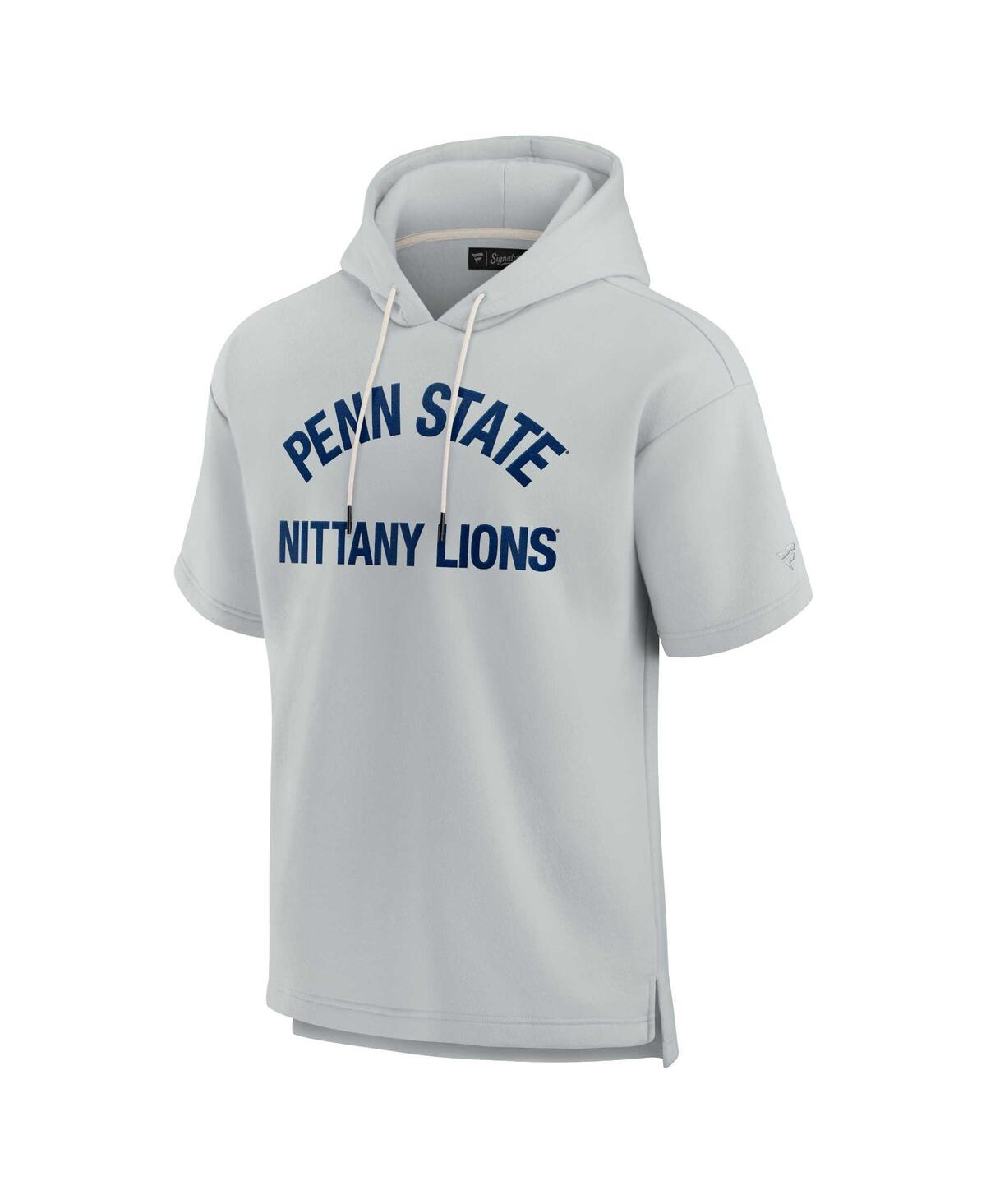 Fanatics Signature Men's And Women's  Gray Penn State Nittany Lions Super Soft Fleece Short Sleeve Pu In Gray