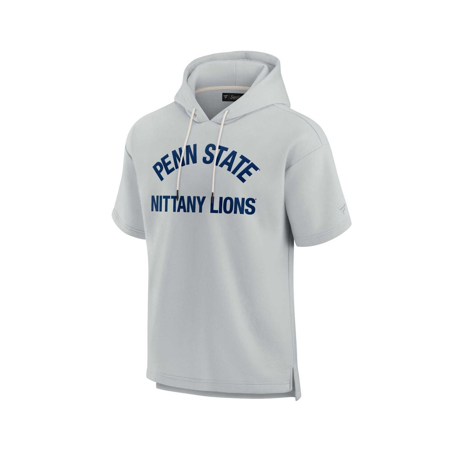 Men's and Women's Gray Penn State Nittany Lions Super Soft Fleece Short Sleeve Pullover Hoodie