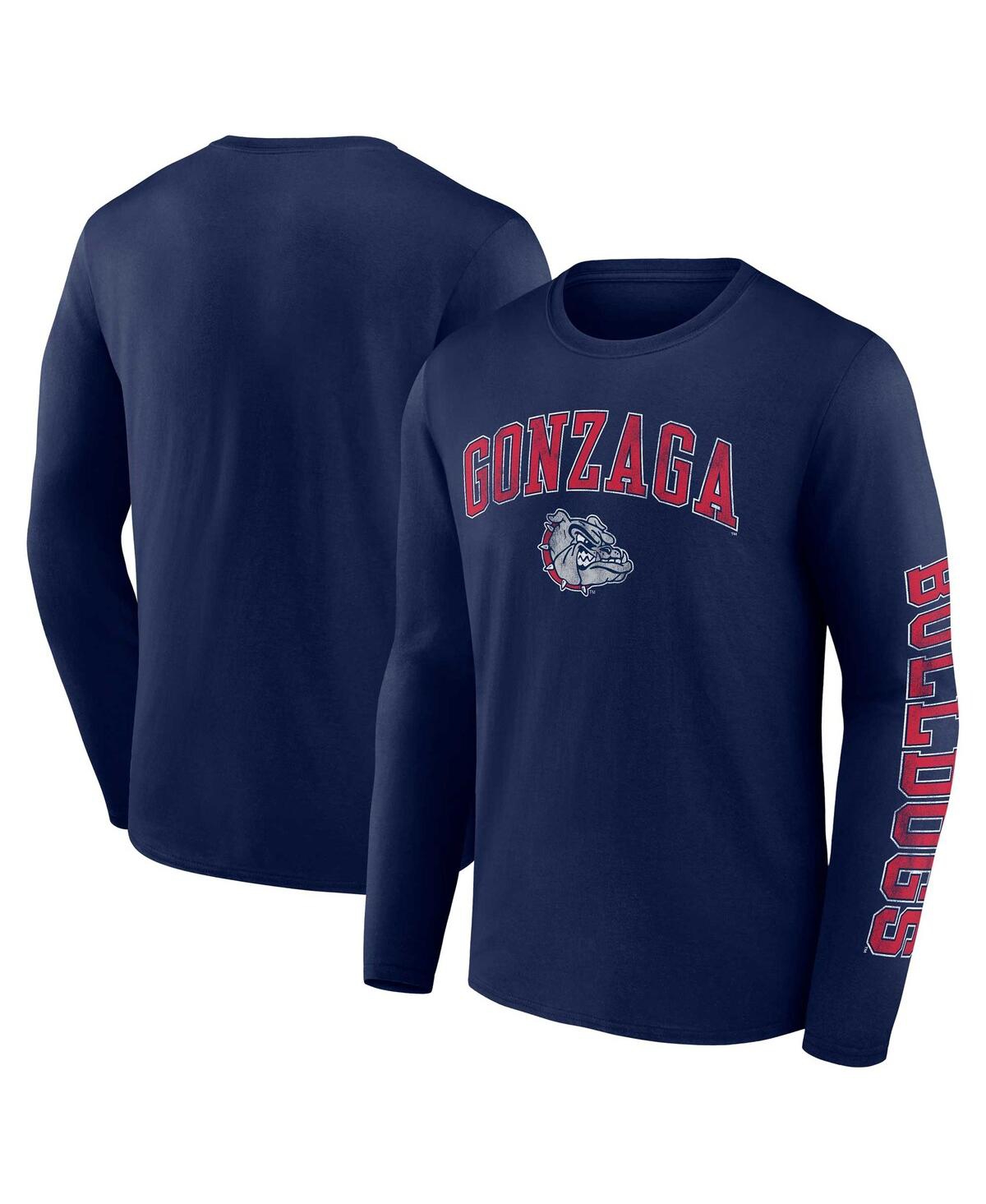 Fanatics Men's  Navy Illinois Fighting Illini Distressed Arch Over Logo Long Sleeve T-shirt In Navy