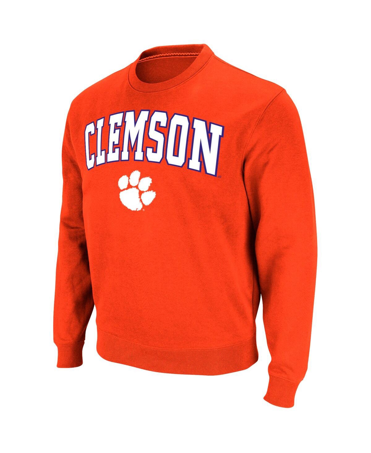 Colosseum Men's Clemson Tigers Arch & Logo Pullover Sweatshirt In Charcoal