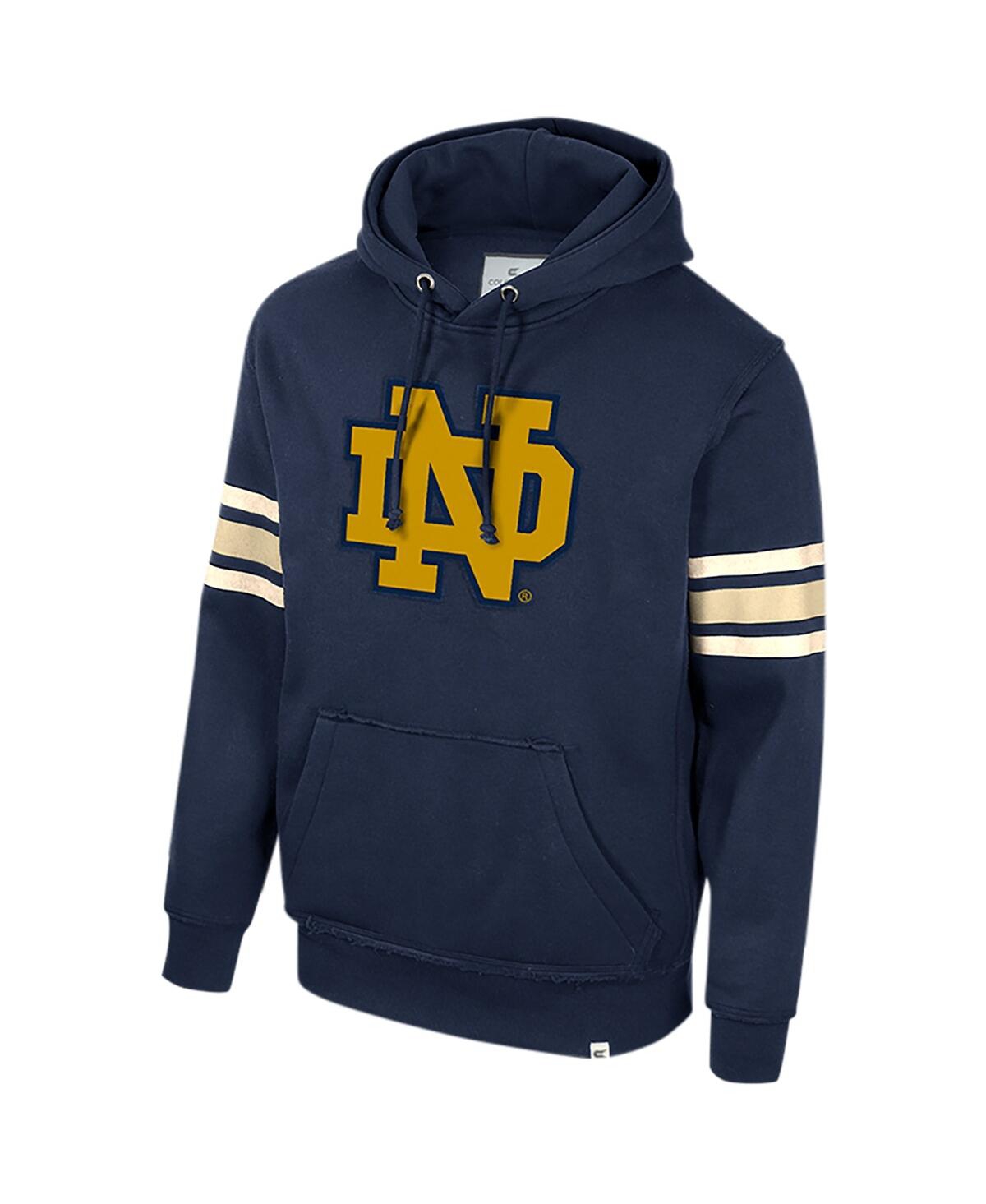 Colosseum Men's  Navy Notre Dame Fighting Irish Saluting Pullover Hoodie In Navy
