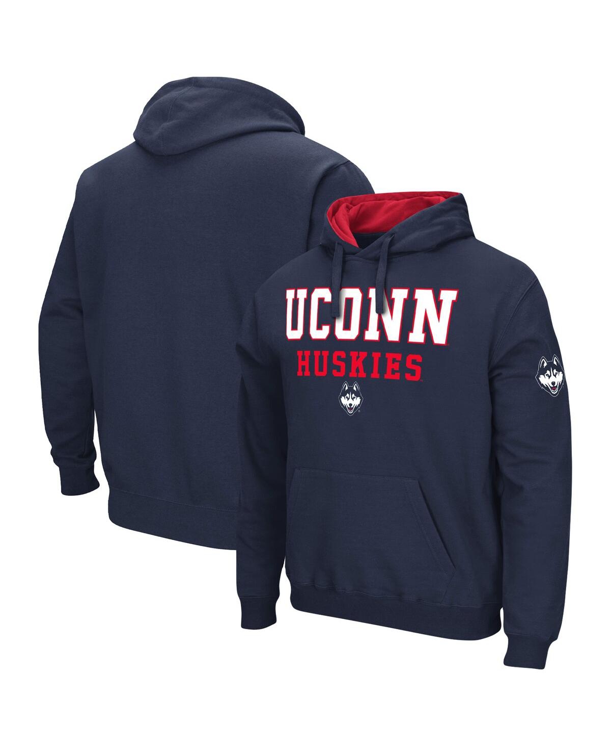 Colosseum Men's  Navy Uconn Huskies Sunrise Pullover Hoodie