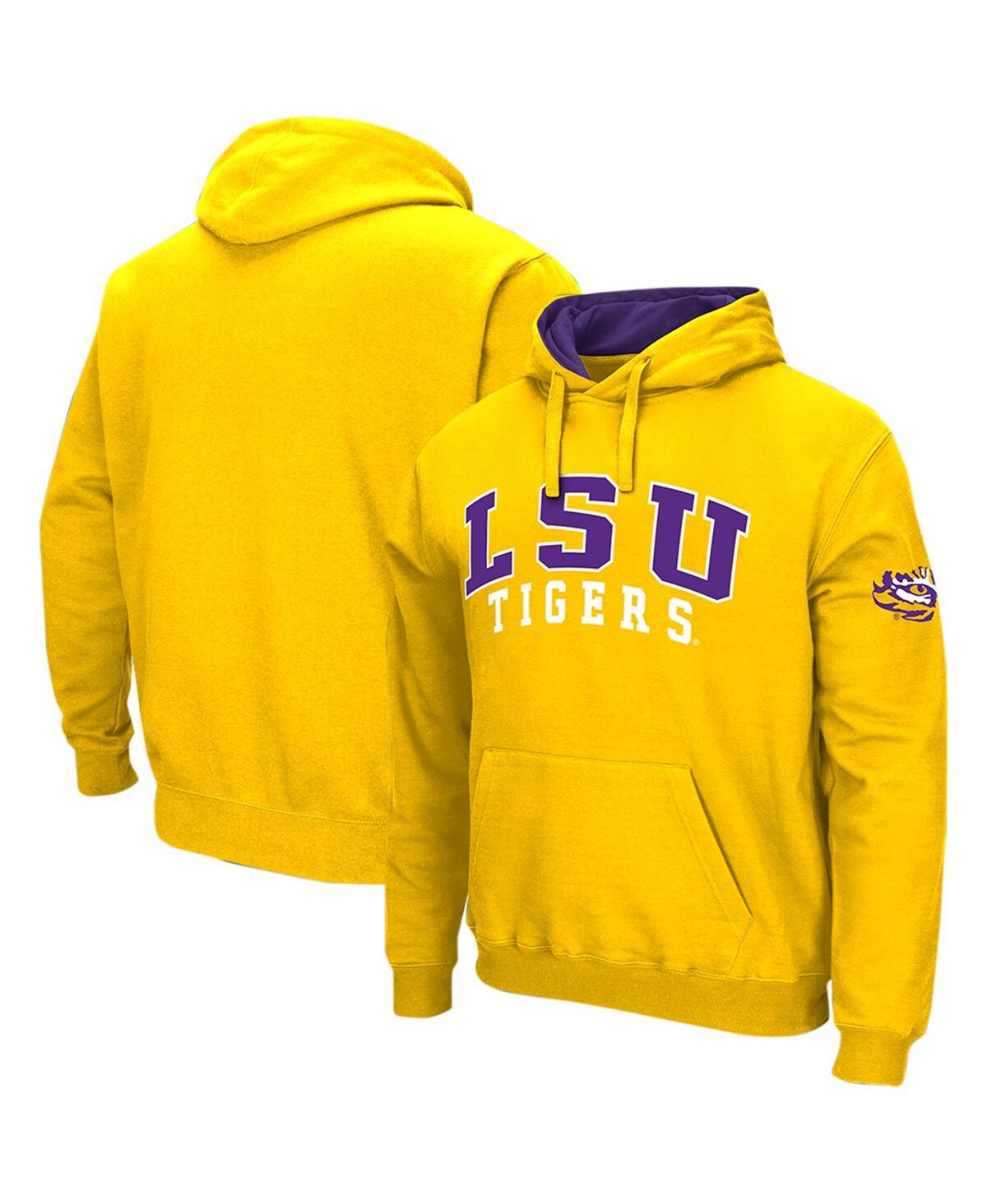 Shop Colosseum Men's  Gold Lsu Tigers Double Arch Pullover Hoodie