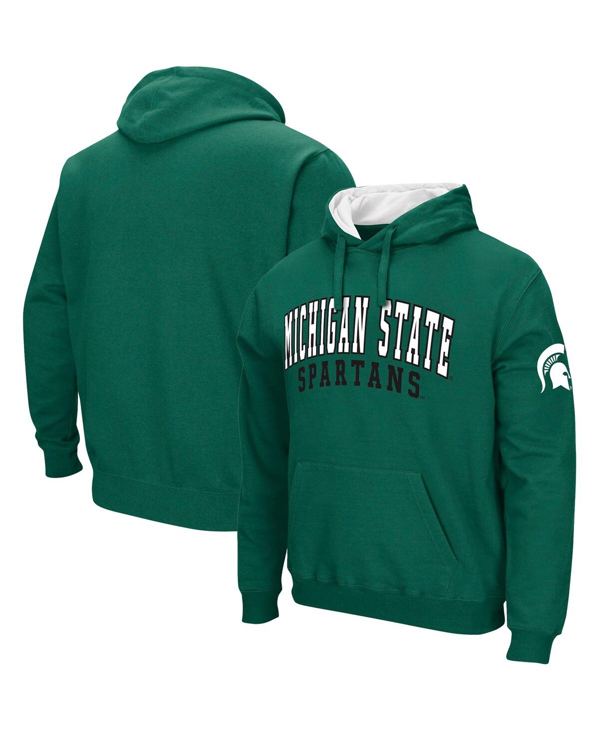 Colosseum Men's  Green Michigan State Spartans Double Arch Pullover Hoodie