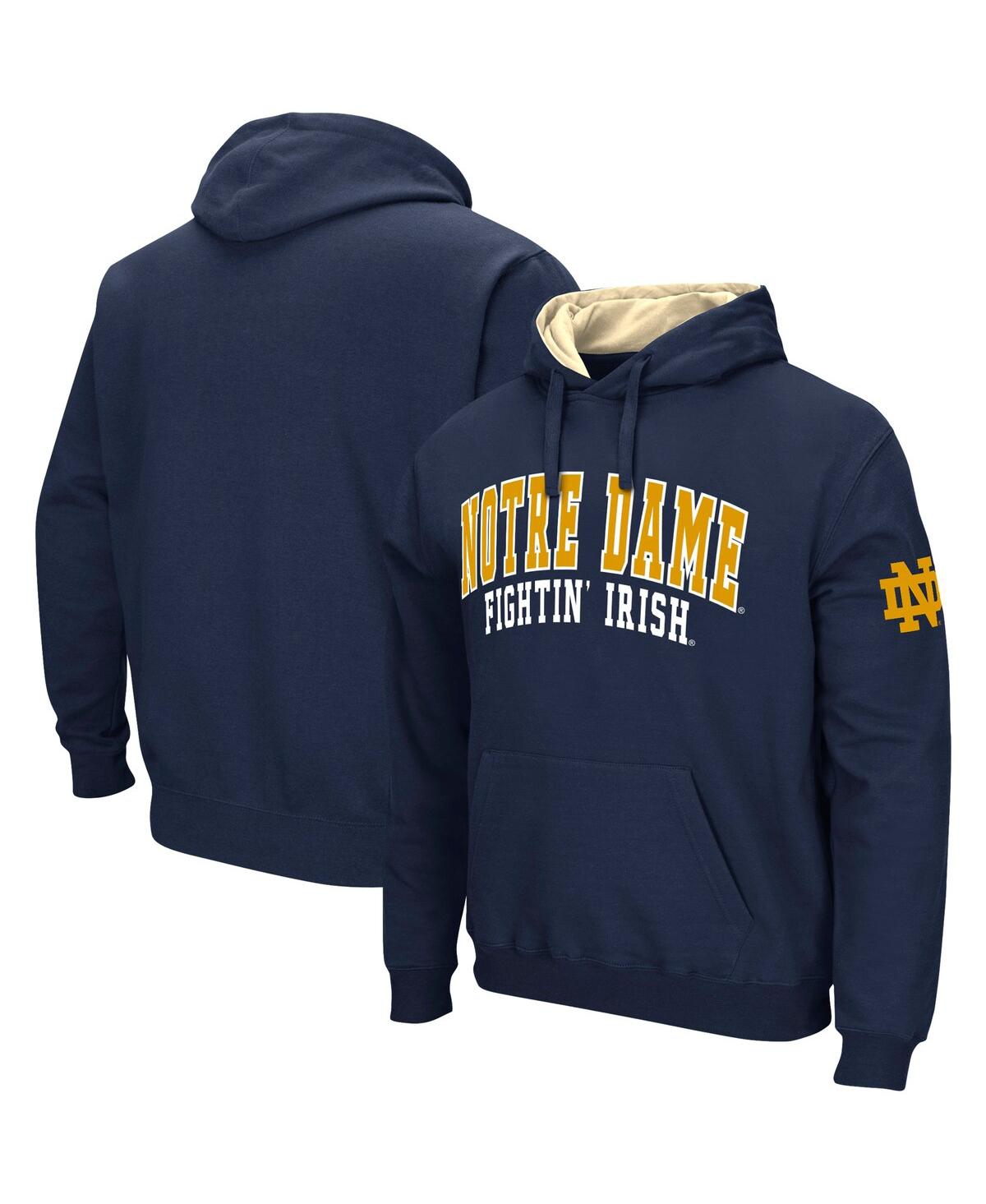 Colosseum Men's  Navy Notre Dame Fighting Irish Double Arch Pullover Hoodie