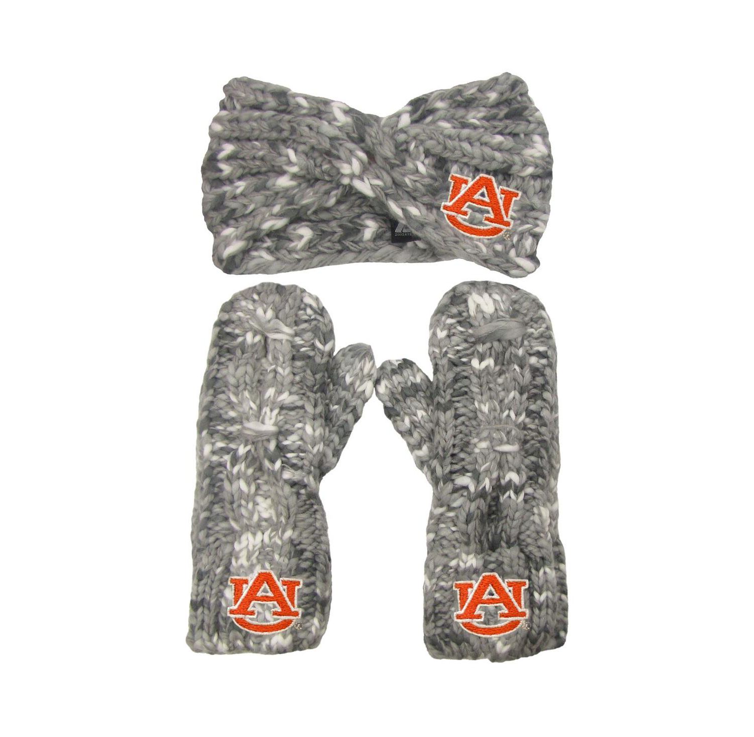 Women's Auburn Tigers Logo Marled Headband and Mitten Set