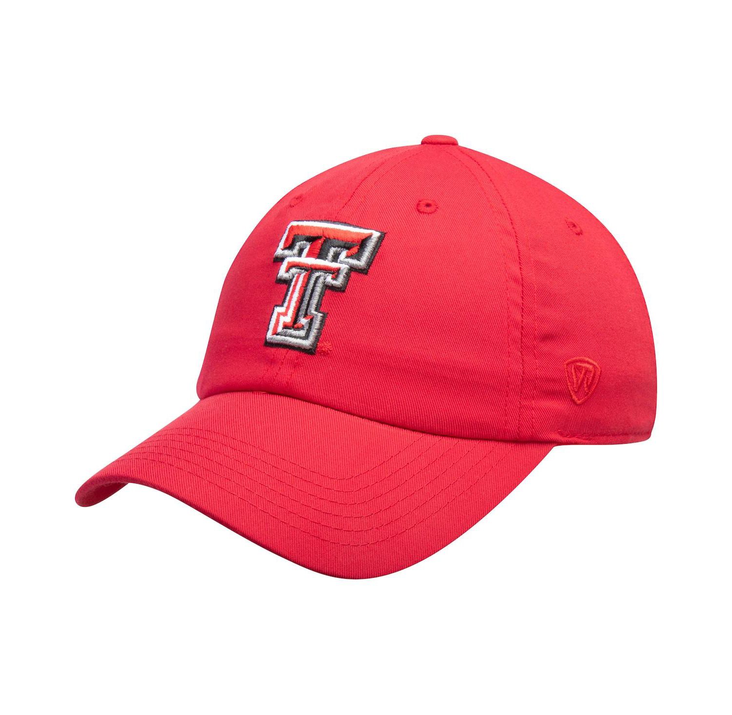 Men's Red Texas Tech Red Raiders Primary Logo Staple Adjustable Hat