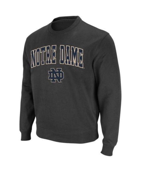 Мужская толстовка Colosseum Notre Dame Fighting Irish Arch & Logo Crew Neck, цвет: Угольный