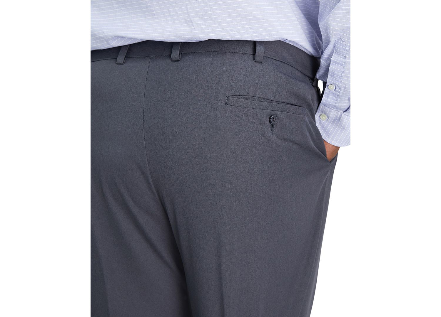 Men's Big & Tall Cool 18® PRO Classic-Fit Expandable Waist Flat Front Stretch Dress Pants