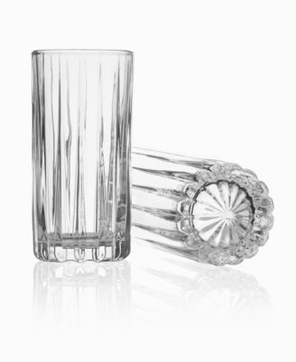 Parallels Highball Glasses, Set of 6