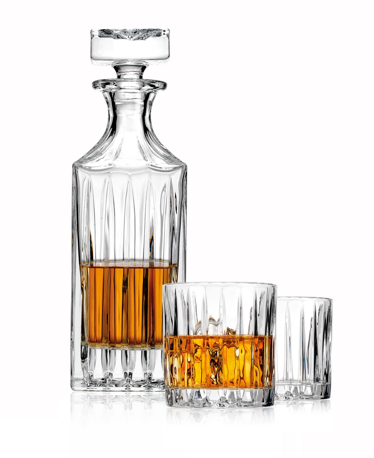 Shop Godinger Parallels Whiskey Decanter, 26 oz In Clear
