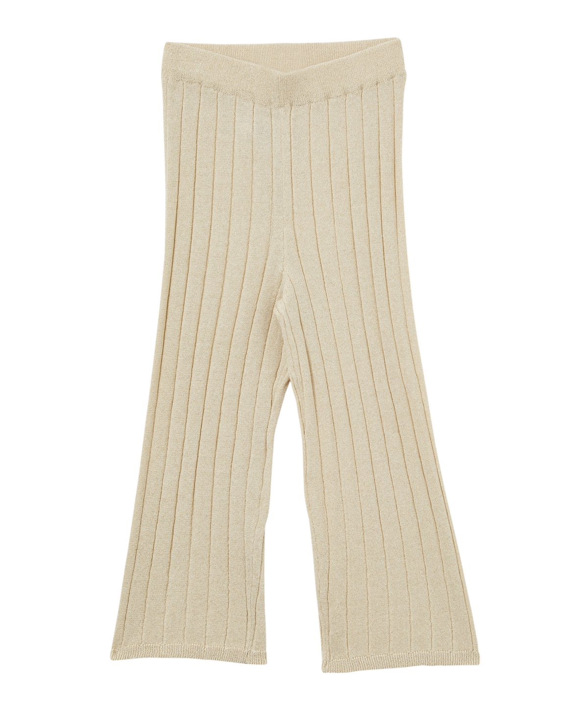 Cotton On Babies' Toddler Girls Jenna Lurex Knit Pants In Dark Vanilla Gold Sparkle