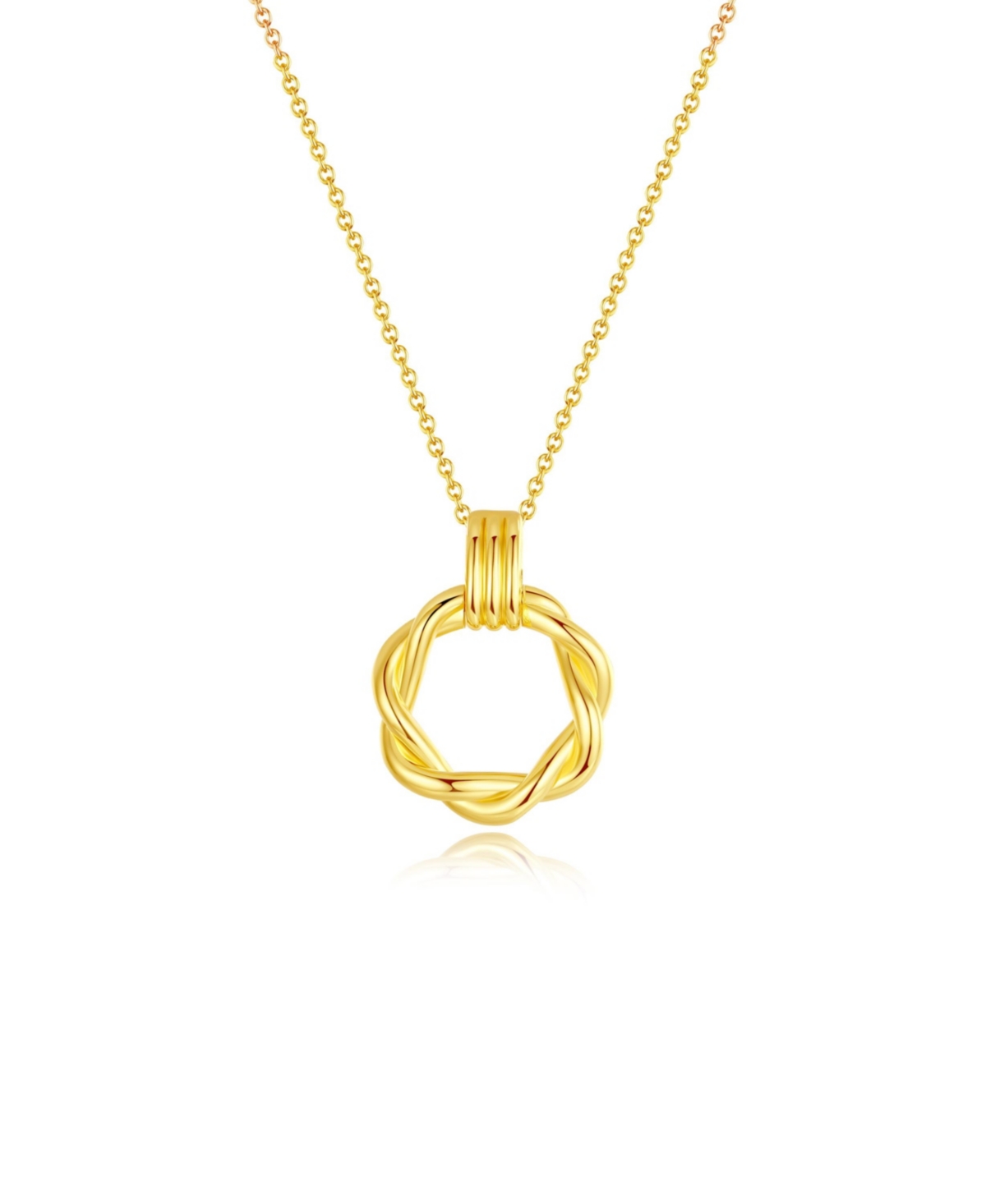 Elea Twisted Hoop Pendant Necklace - Gold