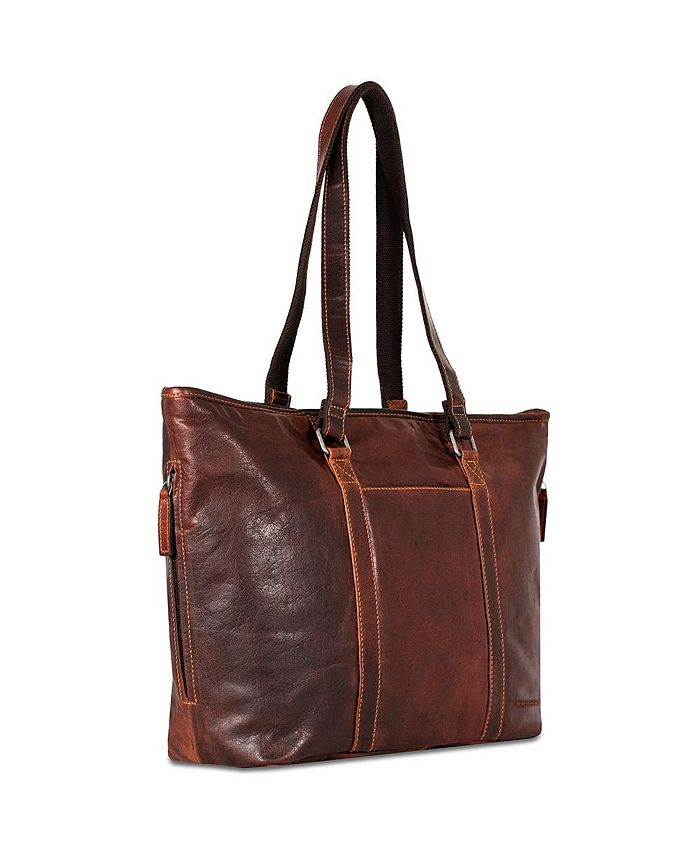 Jack Georges Voyager Leather Shopper Tote Bag - Macy's