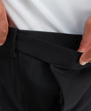 Haggar Men's Premium Comfort Stretch Classic-Fit Solid Flat Front