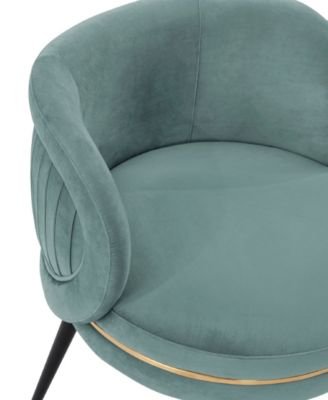 Kaya Pleated Velvet Upholstered Dining Chair