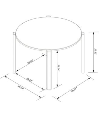 Gales 46.54" Medium Density Fiberboard Round Dining Table