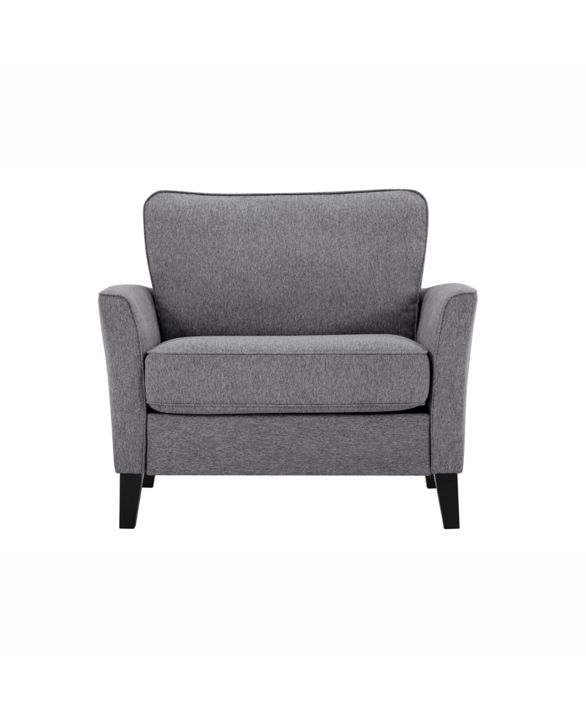Serta 40.9" Microfiber Anna Accent Chair In Charcoal