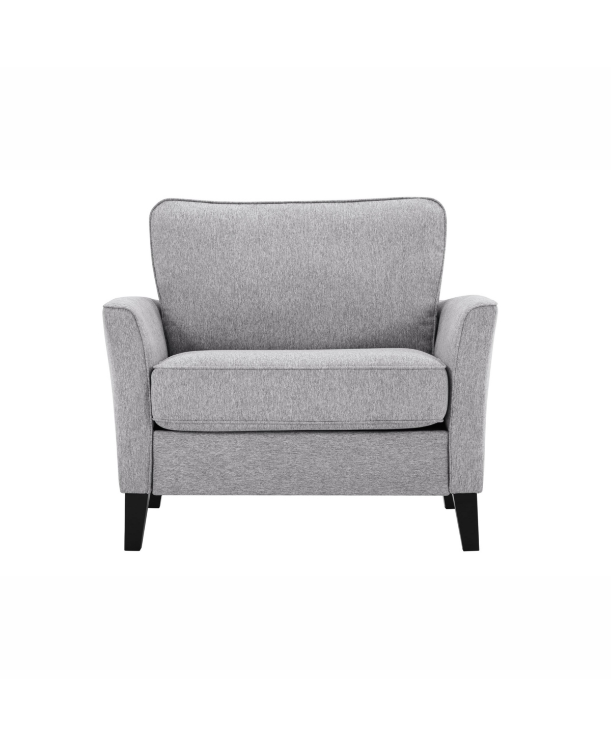 Serta 40.9" Microfiber Anna Accent Chair In Light Gray