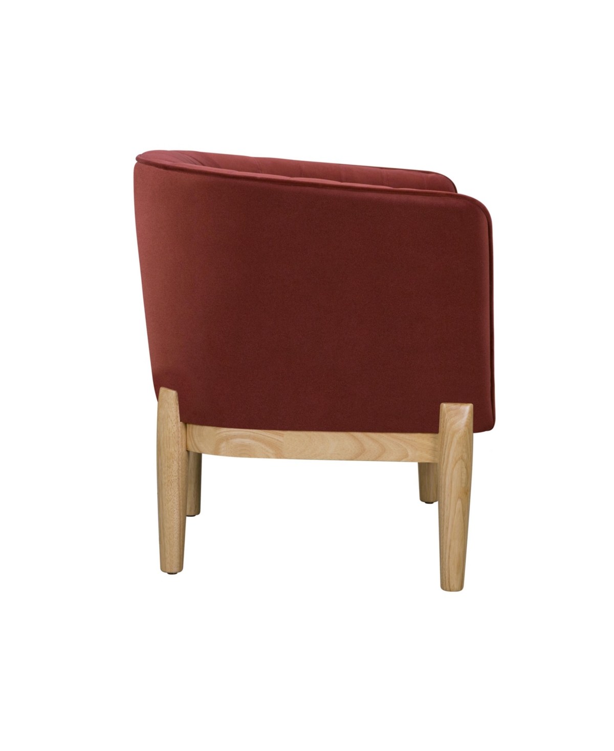 Shop Lifestyle Solutions 30.7" Velvet Catriona Accent Chair In Cinnamon