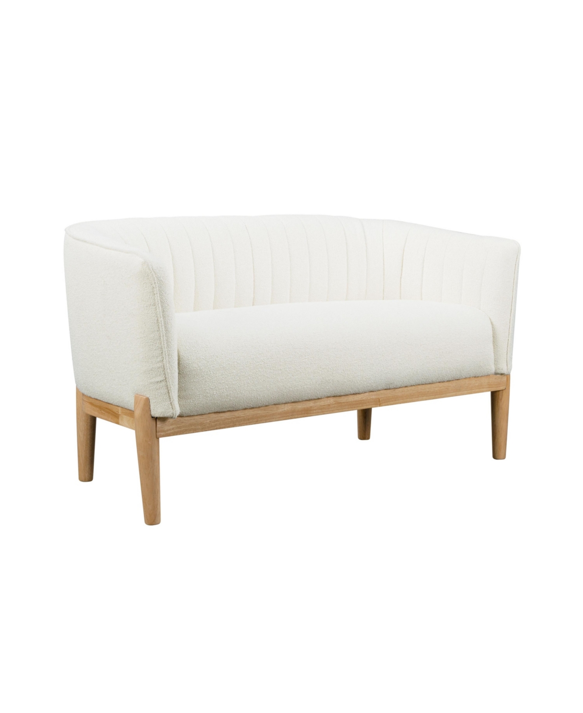 Shop Lifestyle Solutions 55.5" Boucle Catriona Loveseat In Ivory