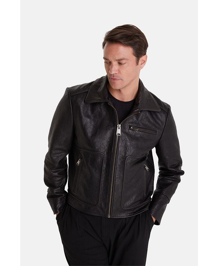 Furniq UK Men's Leather Jacket - Macy's