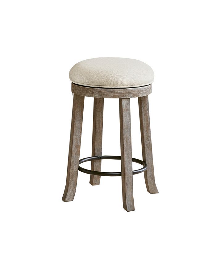 INK+IVY 19.25" Oaktown Wide Wood Swivel Counter Stool Macy's