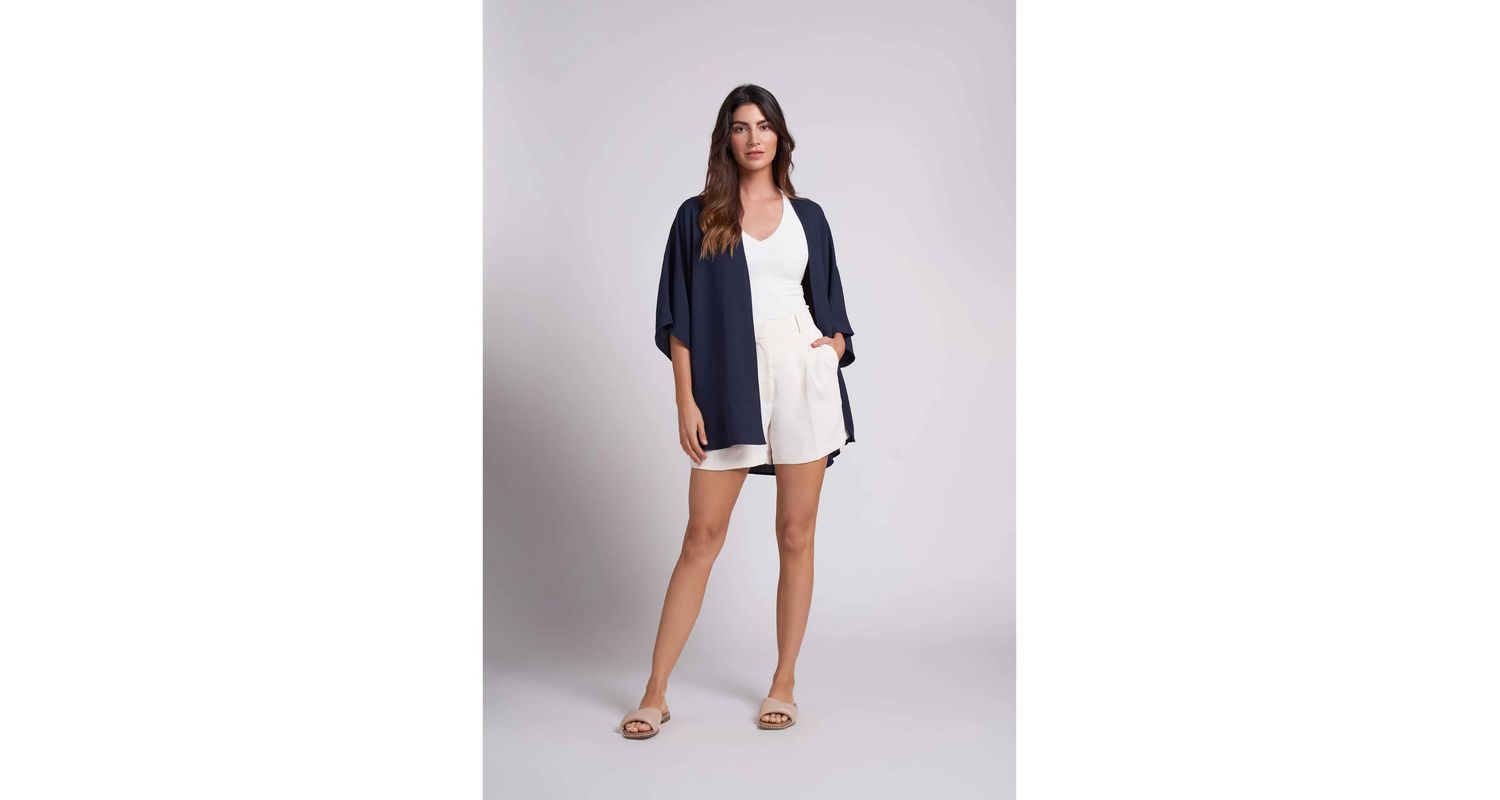 Women's Mila Very Oversized Lightweight Crinkled Fabric Kimono