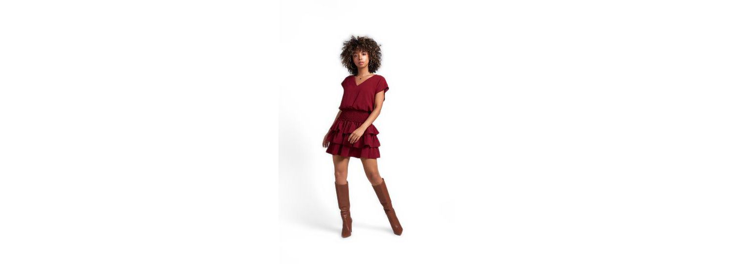 Women's Isabella Smocked Waist Crinkled Fabric Dress