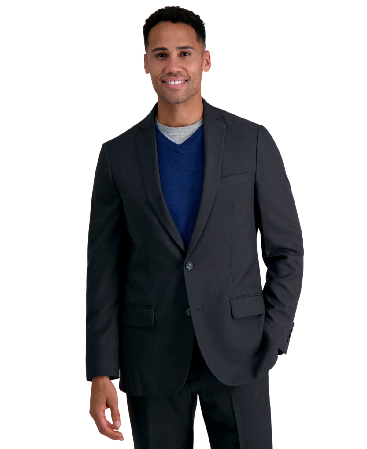 Men's Smart Wash Slim Fit Suit Separates Jackets - Midnight