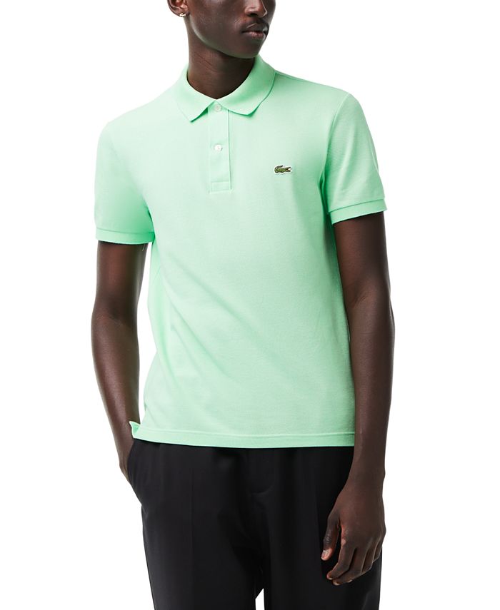 Lacoste Men's Slim Fit Short Sleeve Ribbed Polo Shirt - Macy's
