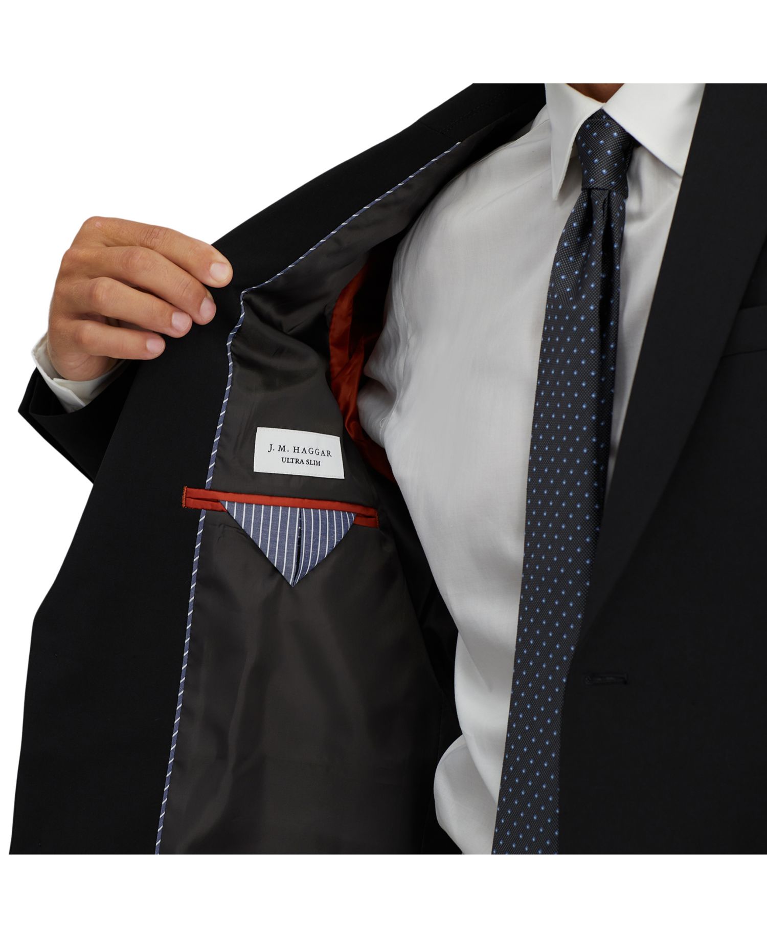 JMH Men's 4-Way Stretch Plain Weave Ultra Slim Fit Suit Jacket