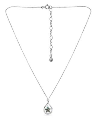 Abalone Inlay Starfish Motif Pendant Necklace