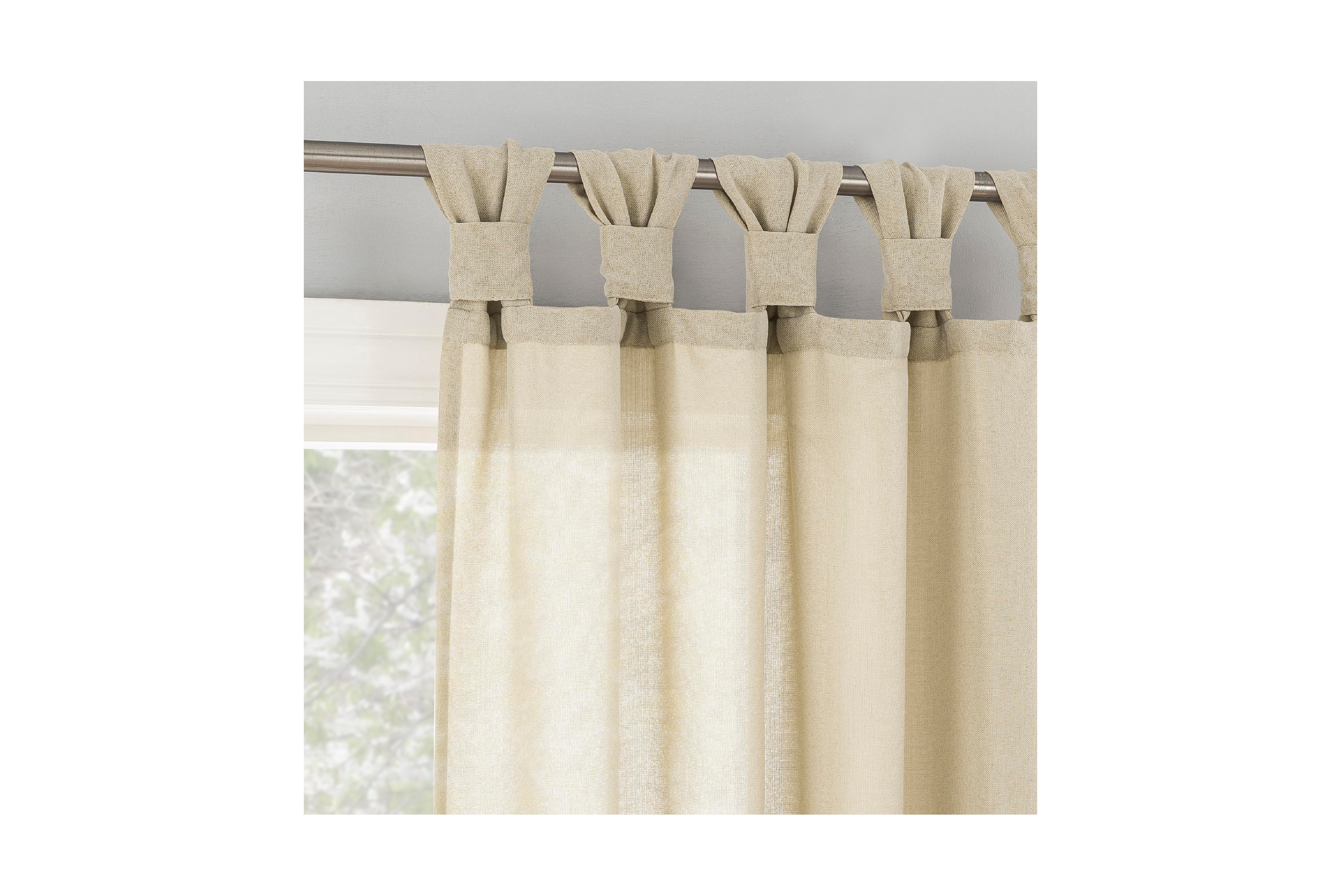 Hathaway Twist Tab Semi-Sheer Tab Top Curtain Panel