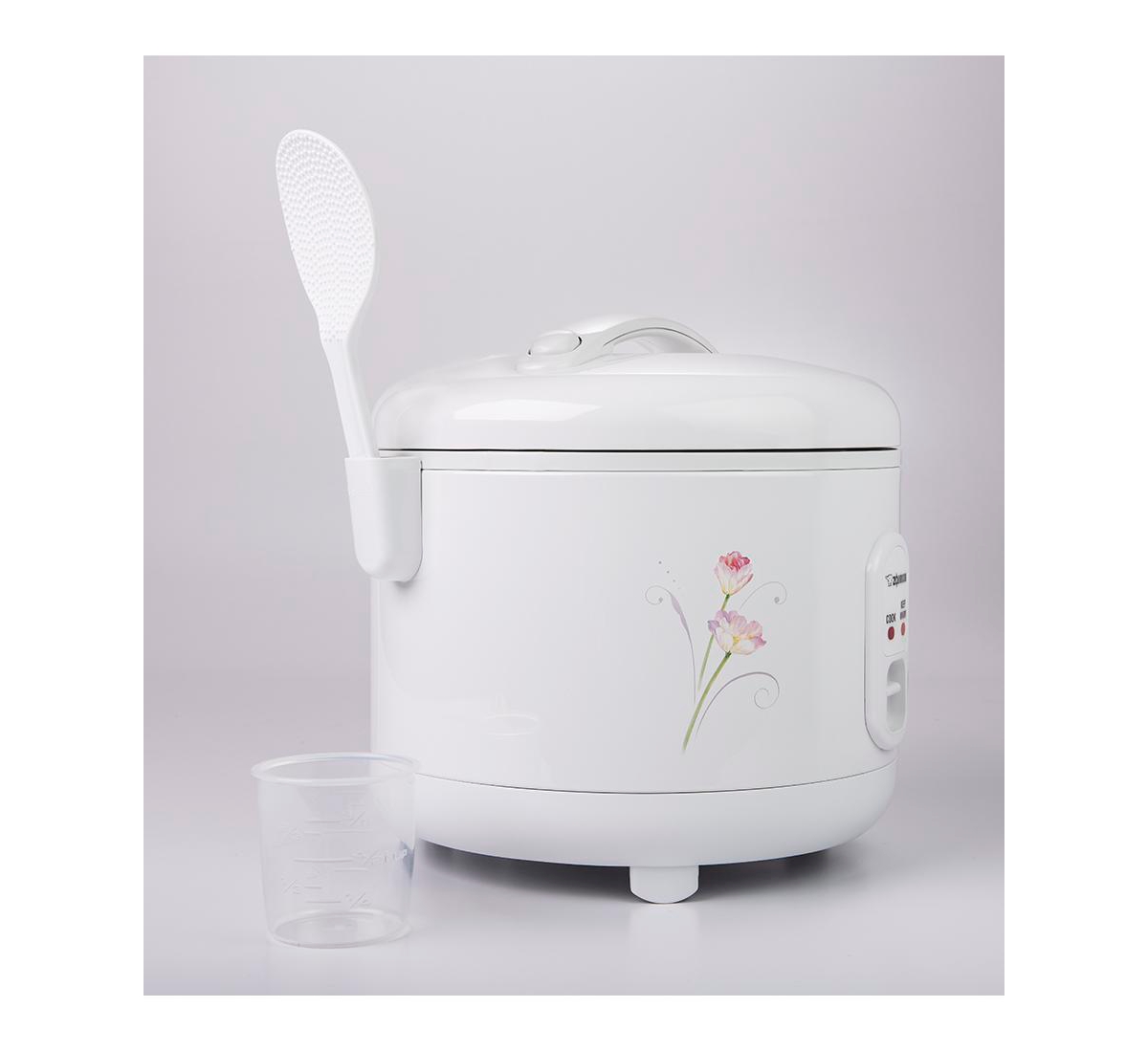 Shop Zojirushi Automatic Rice Cooker Warmer, 10 Cup In White,tulip Design