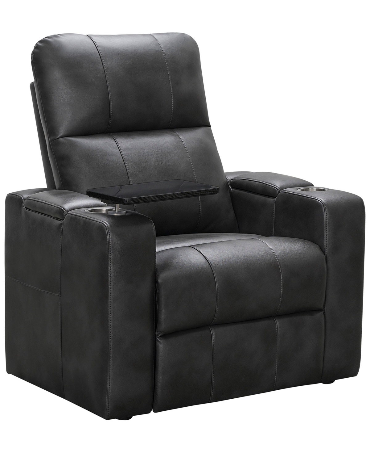 Shop Abbyson Living Rider 36" Power Theater Recliner With 1 Table In Gray