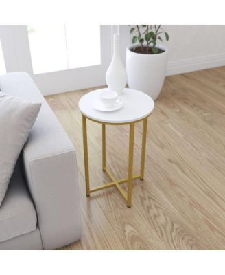 Fairdale End Table With Round Cross Brace Frame