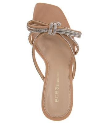 Women's Selma Rhinestone Bow Slip On Sandals