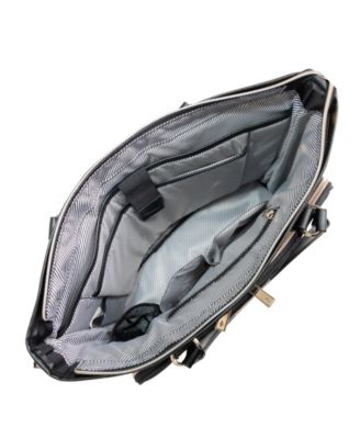 Chelsea Softside Chevron Expandable 2pc 20" Carry-On Luggage + Matching 15" Laptop Tote Set