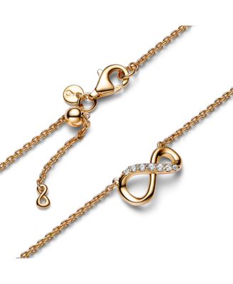 Moments Sterling Sparkling Cubic Zirconia Infinity Collier Necklace