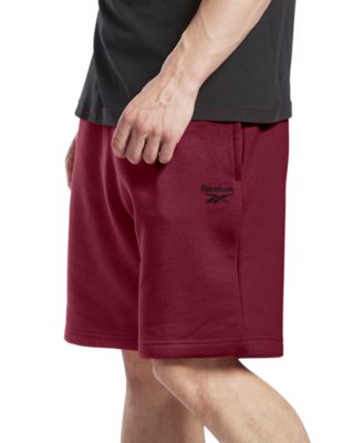 Reebok - Men's Identity Slim-Fit Logo-Print Fleece Shorts