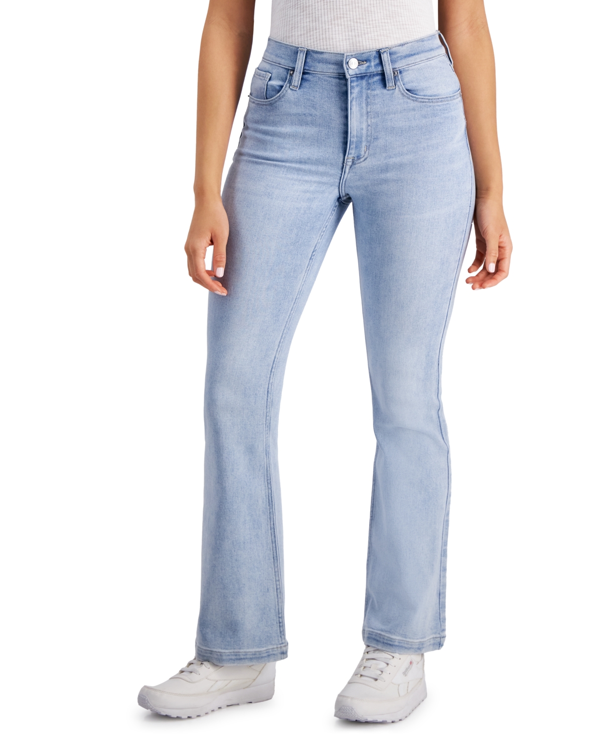 Dkny Jeans Women's High-rise Flare Jeans In Sy - Skyline