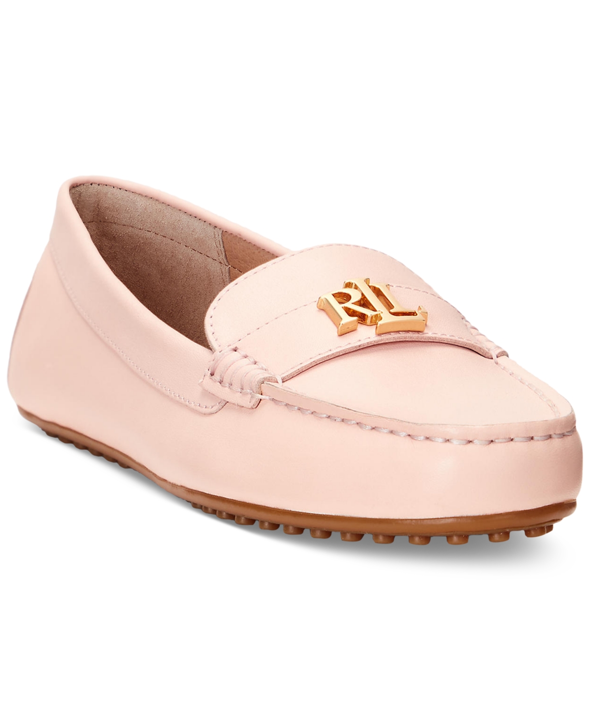 Lauren Ralph Lauren Women's Barnsbury Slip-on Driver Loafer Flats In Pale Pink